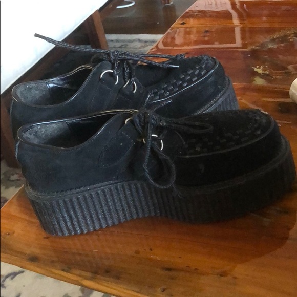 demonia Shoes - Black platform creepers